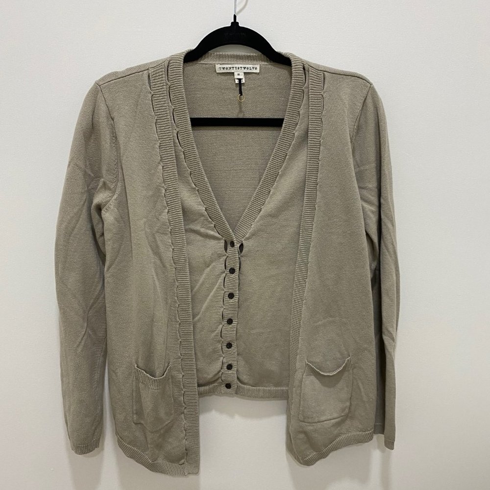 Sweater Vest Beige Cardigan